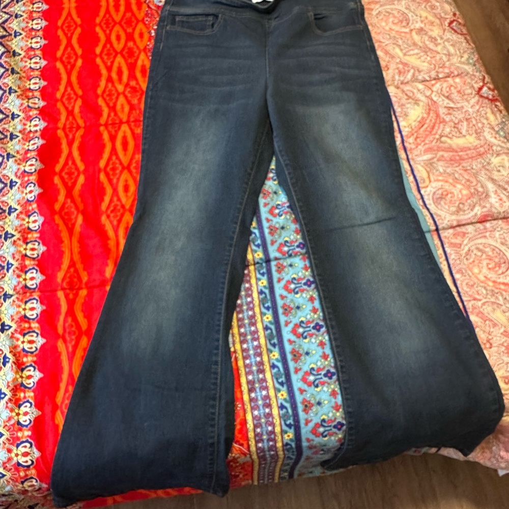 Sofia by Sofia Vergara Blue Flare Wide Leg Jeans